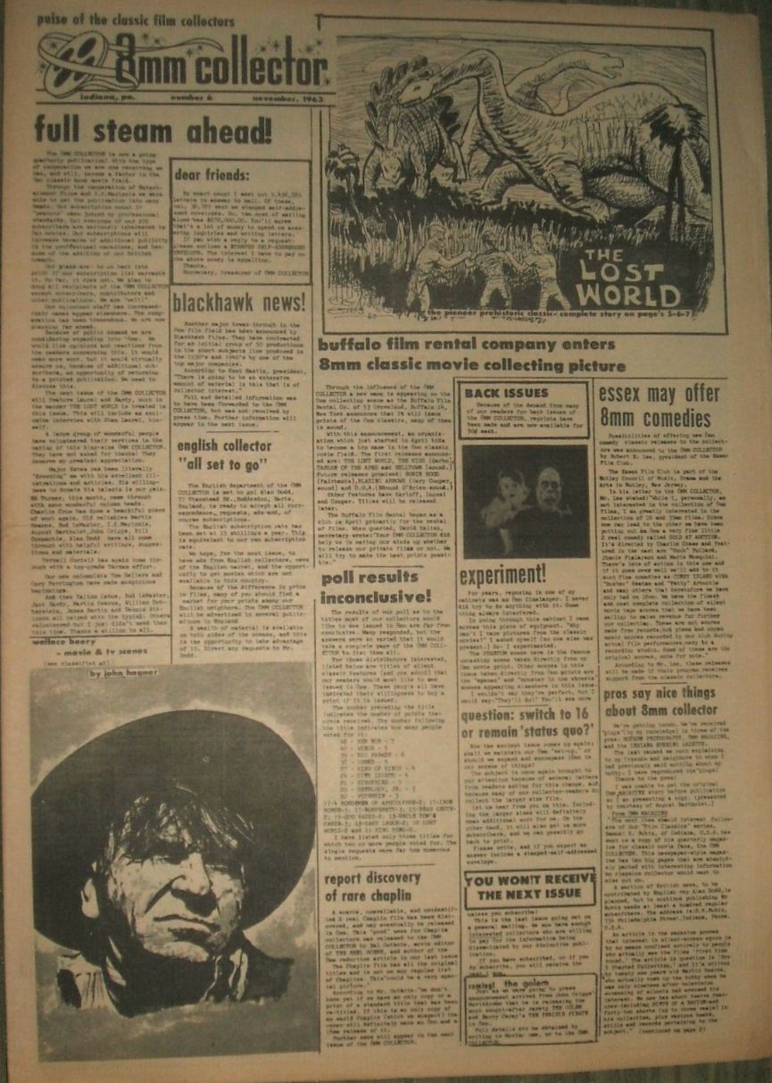 CLASSIC IMAGES magazine side cover Issue 6  November 1963