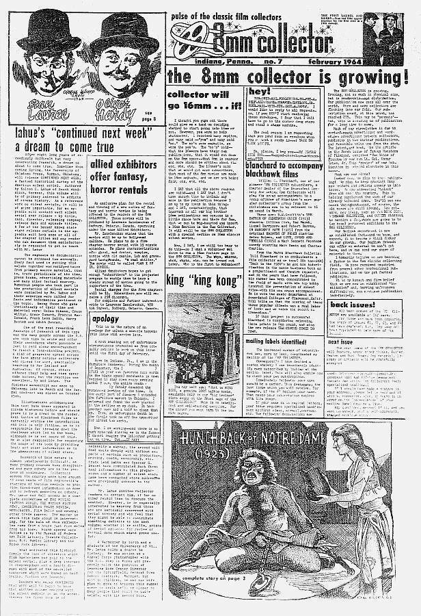 CLASSIC IMAGES magazine side cover Issue 7  February 1964