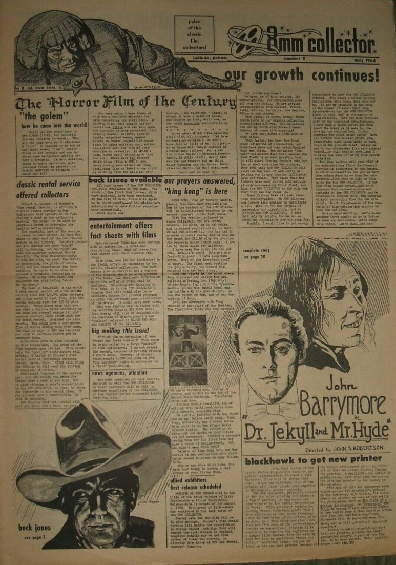 CLASSIC IMAGES magazine side cover Issue 8  May 1964