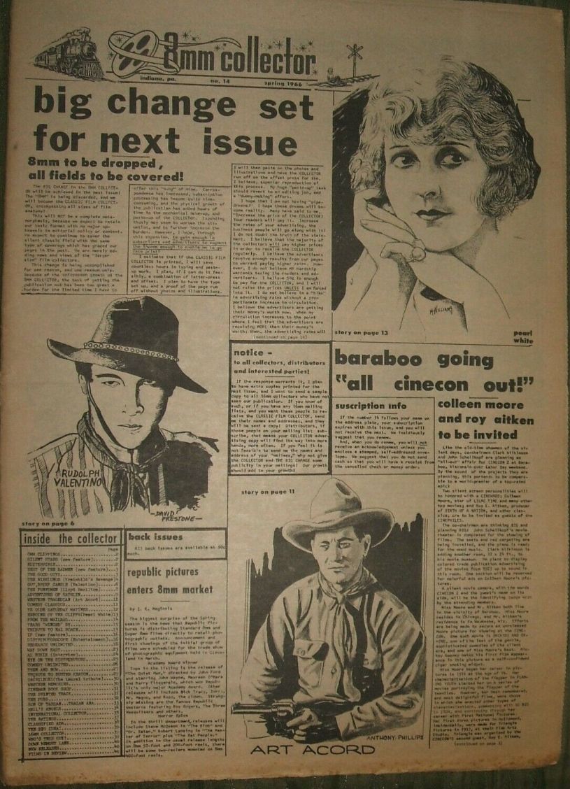 CLASSIC IMAGES magazine side cover Issue 14 Spring 1966