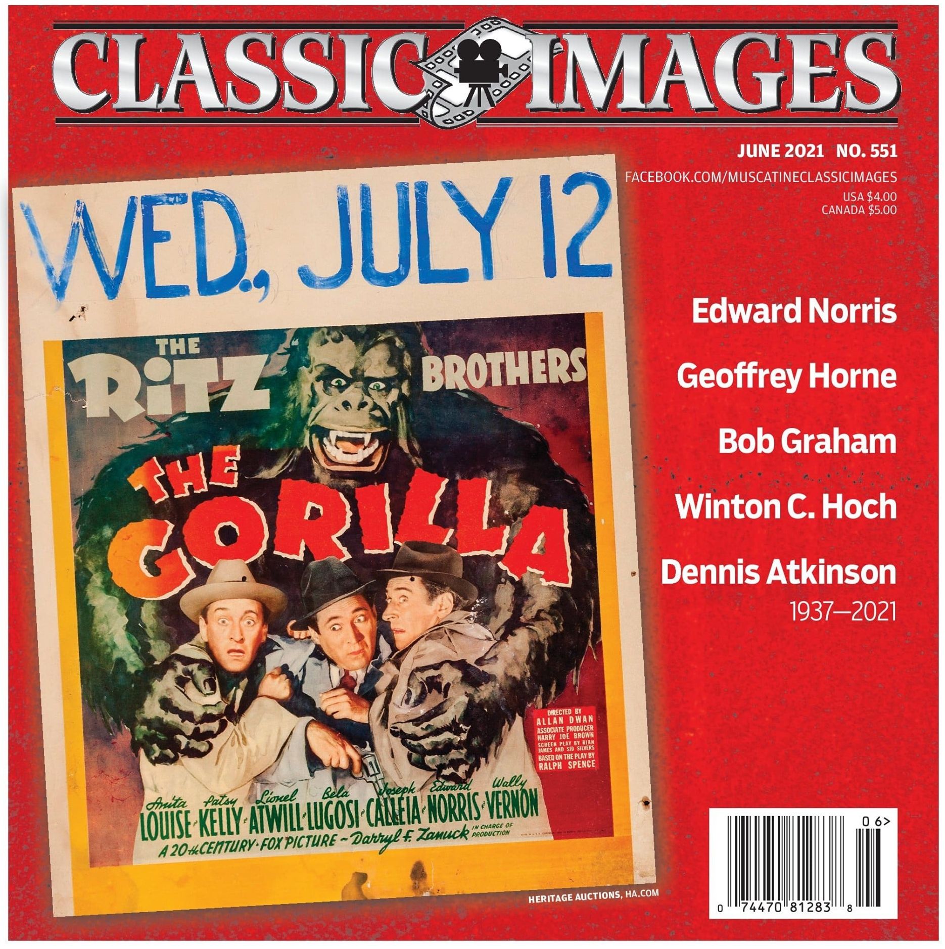 CLASSIC IMAGES magazine side cover Issue 551  June 2021
