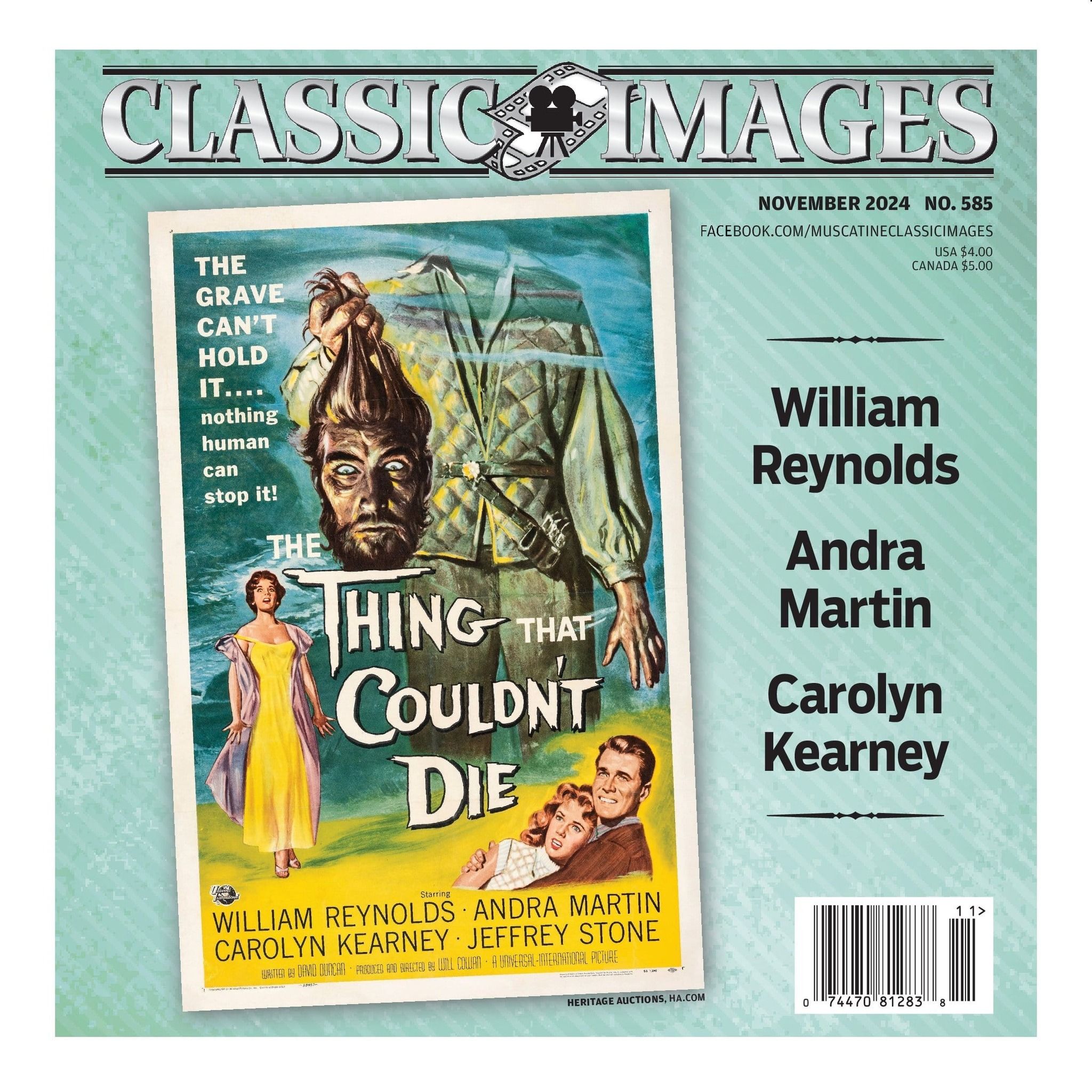 CLASSIC IMAGES magazine side cover Issue 585  November 2024