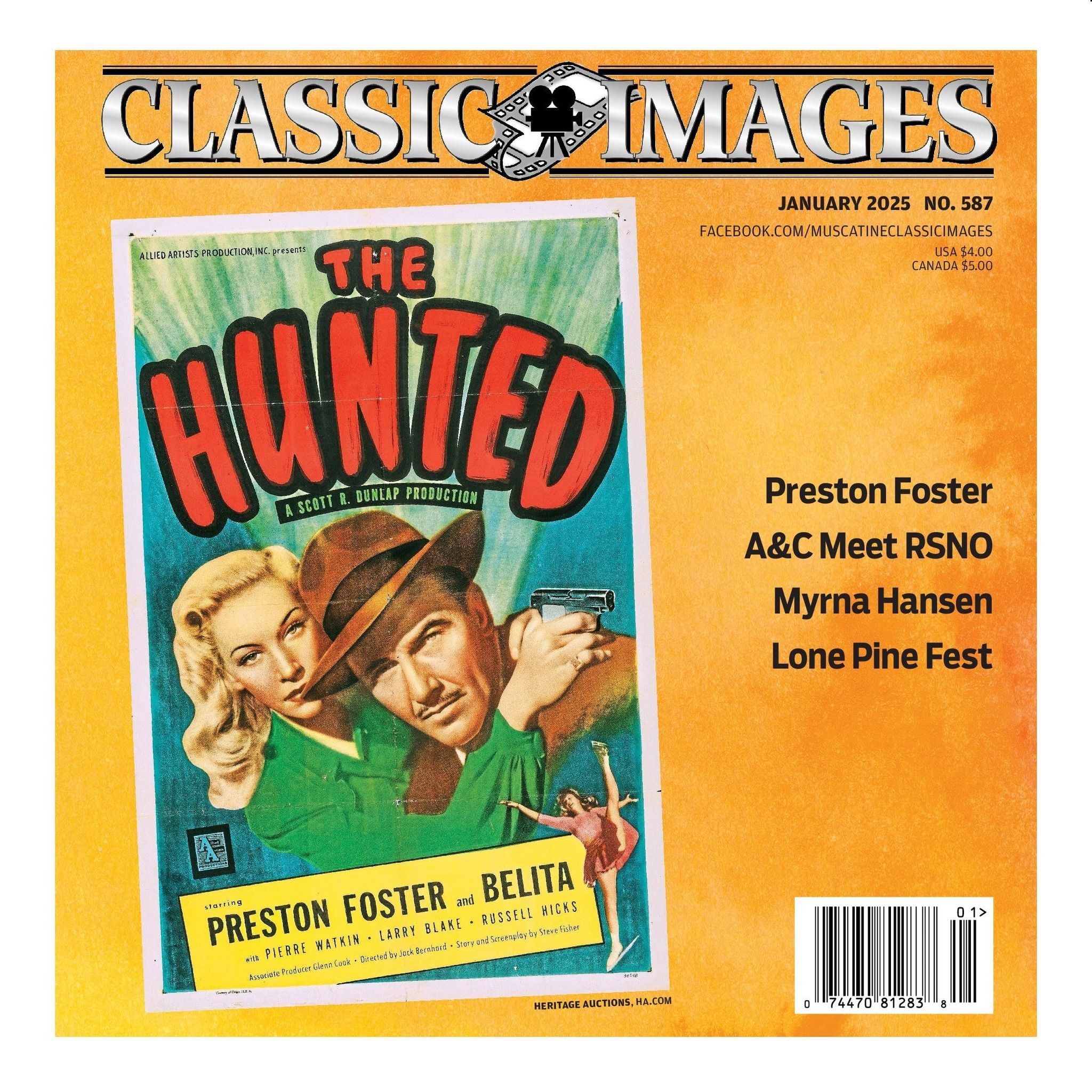 CLASSIC IMAGES magazine side cover Issue 587  January 2025