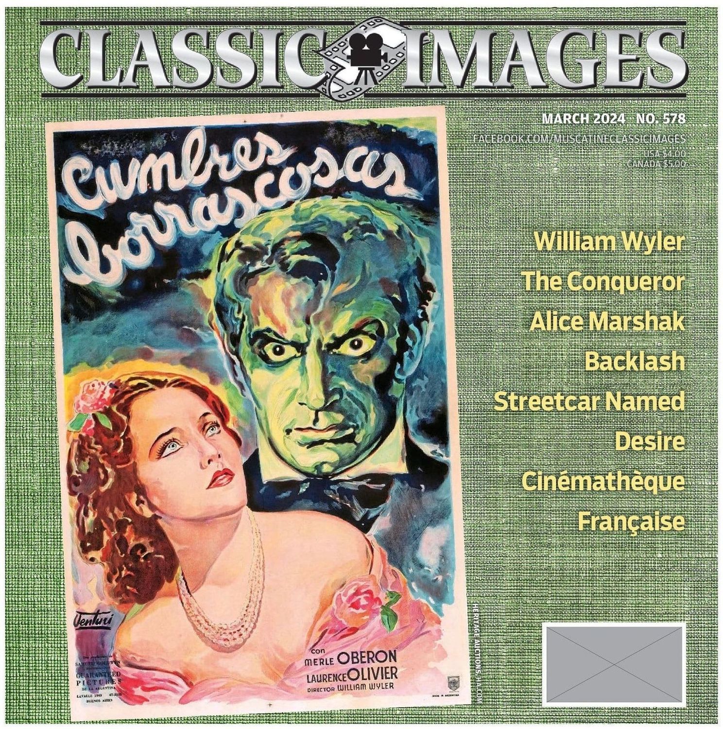 CLASSIC IMAGES magazine side cover Issue 578  March 2024