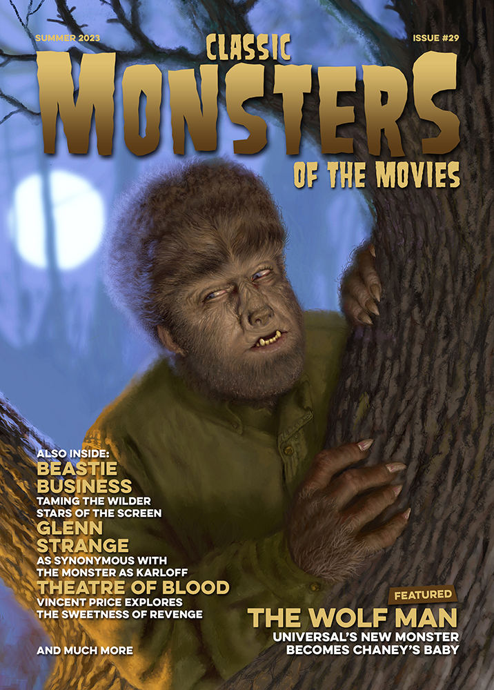 CLASSIC MONSTERS OF THE MOVIES magazine side cover Issue 29 Summer 2023