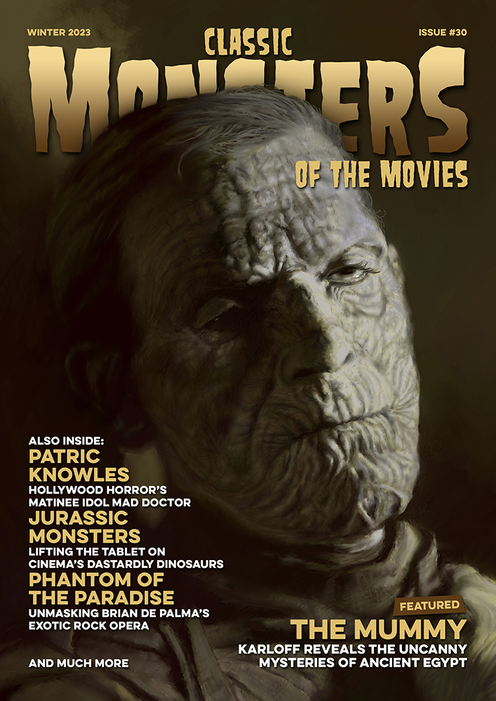 CLASSIC MONSTERS OF THE MOVIES magazine side cover Issue 30 Winter 2023