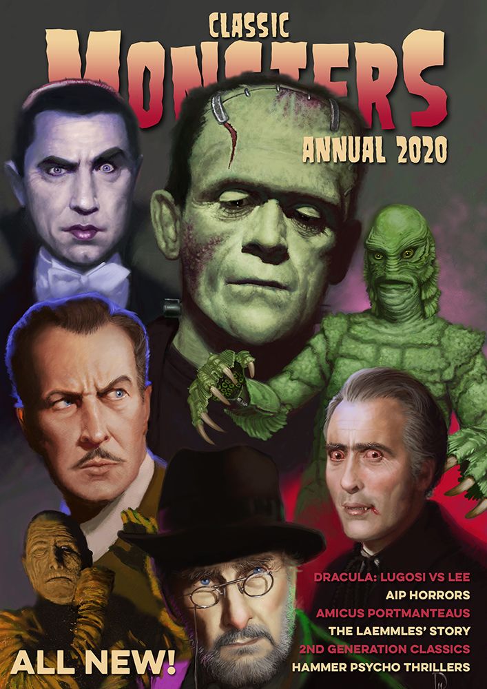 CLASSIC MONSTERS OF THE MOVIES magazine side cover  Annual   2020