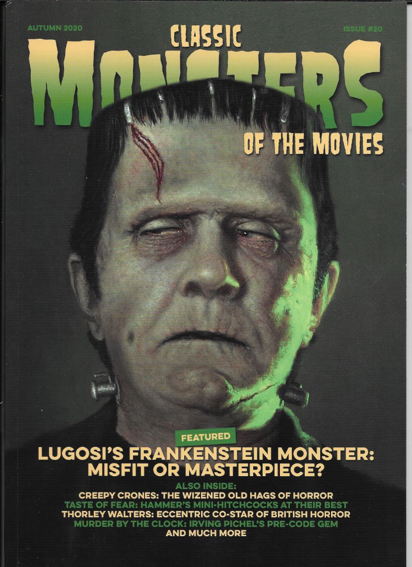 CLASSIC MONSTERS OF THE MOVIES magazine side cover Issue 20 Autumn 2020