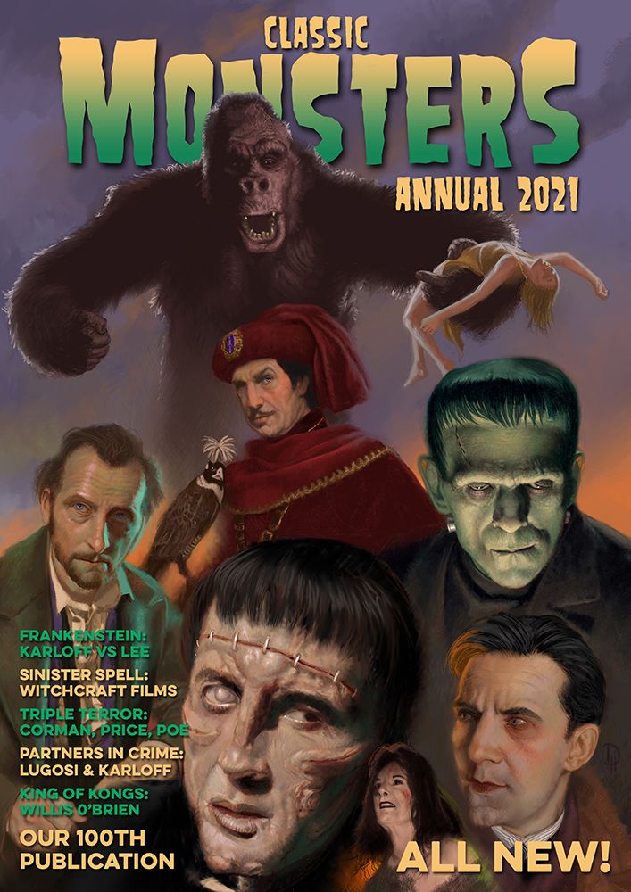 CLASSIC MONSTERS OF THE MOVIES magazine side cover  Annual   2021