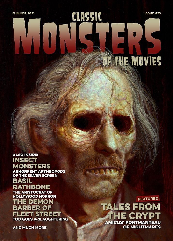CLASSIC MONSTERS OF THE MOVIES magazine side cover Issue 23 Summer 2021