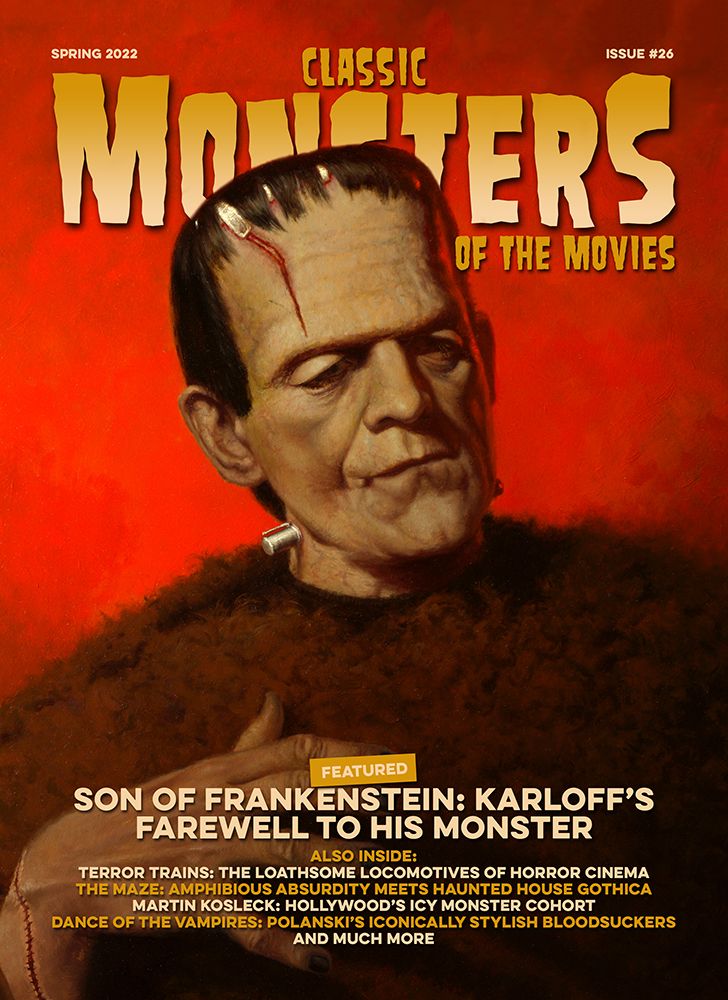 CLASSIC MONSTERS OF THE MOVIES magazine side cover Issue 26 Spring 2022