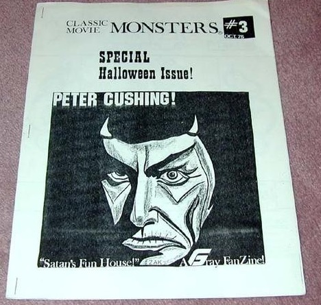 CLASSIC MOVIE MONSTERS magazine side cover Issue 3 October 1975