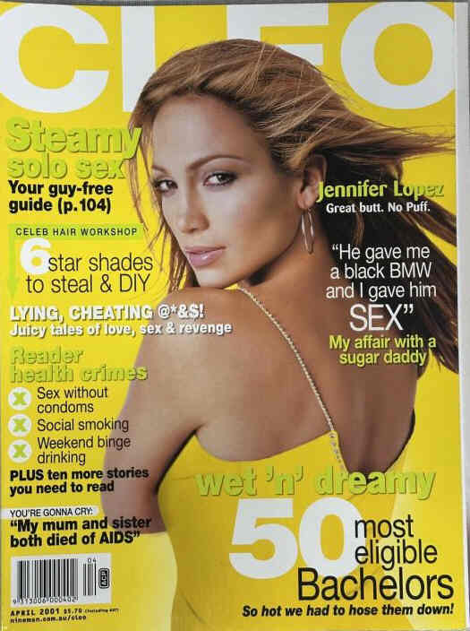 CLEO AUSTRALIA magazine side cover  April 2001