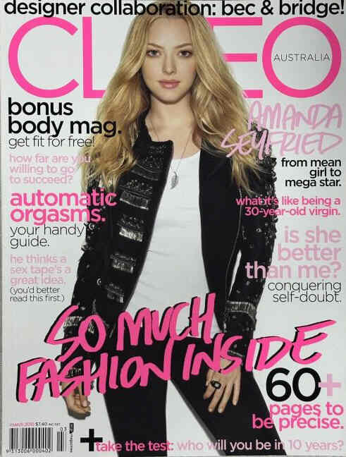 CLEO AUSTRALIA magazine side cover  March 2010