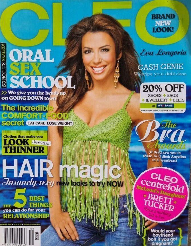 CLEO AUSTRALIA magazine side cover  August 2005