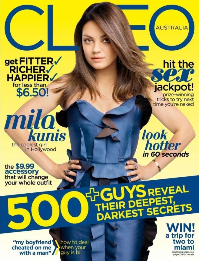 CLEO AUSTRALIA magazine side cover  August 2012