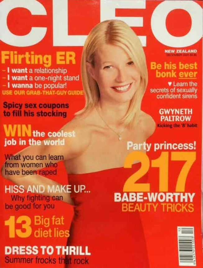 CLEO NEW ZEALAND magazine side cover Issue 138  December 2001