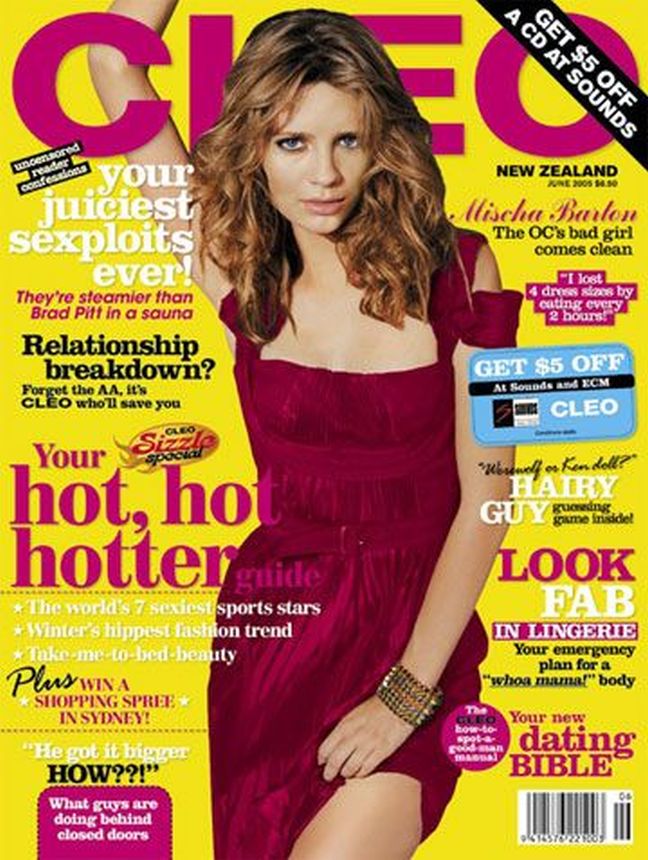 CLEO NEW ZEALAND magazine side cover  June 2005