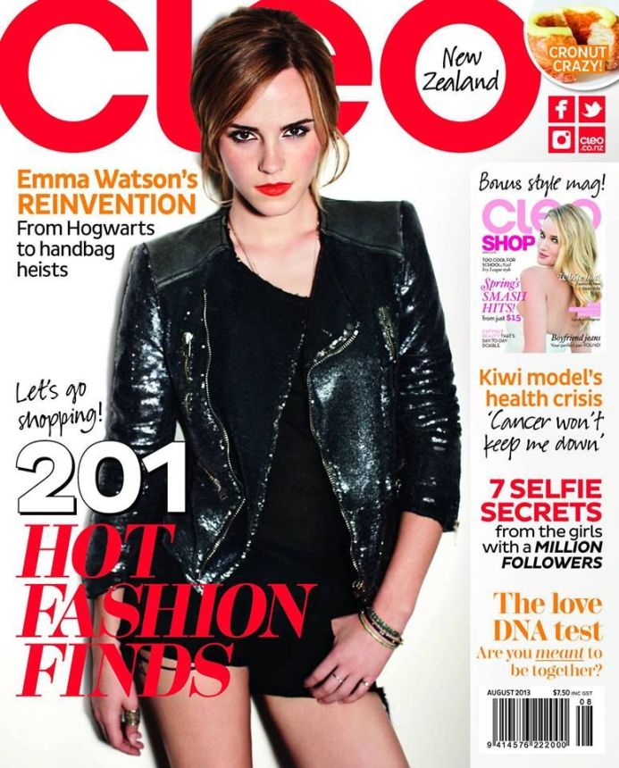 CLEO NEW ZEALAND magazine side cover  August 2013