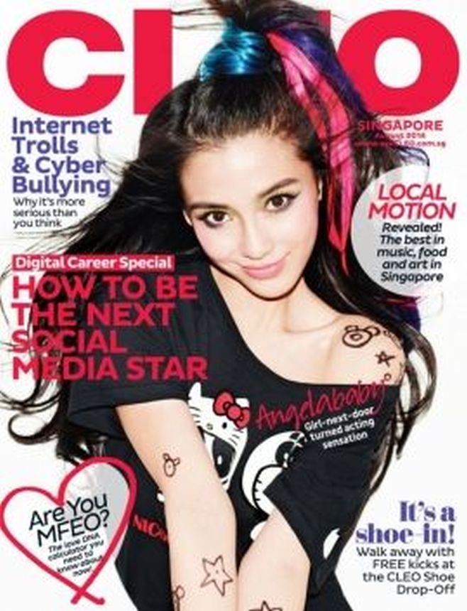 CLEO SINGAPORE magazine side cover  August 2014