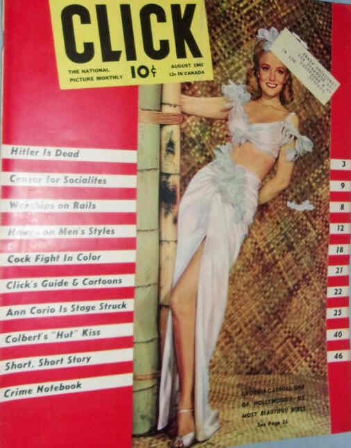 CLICK (USA) magazine side cover  August 1941