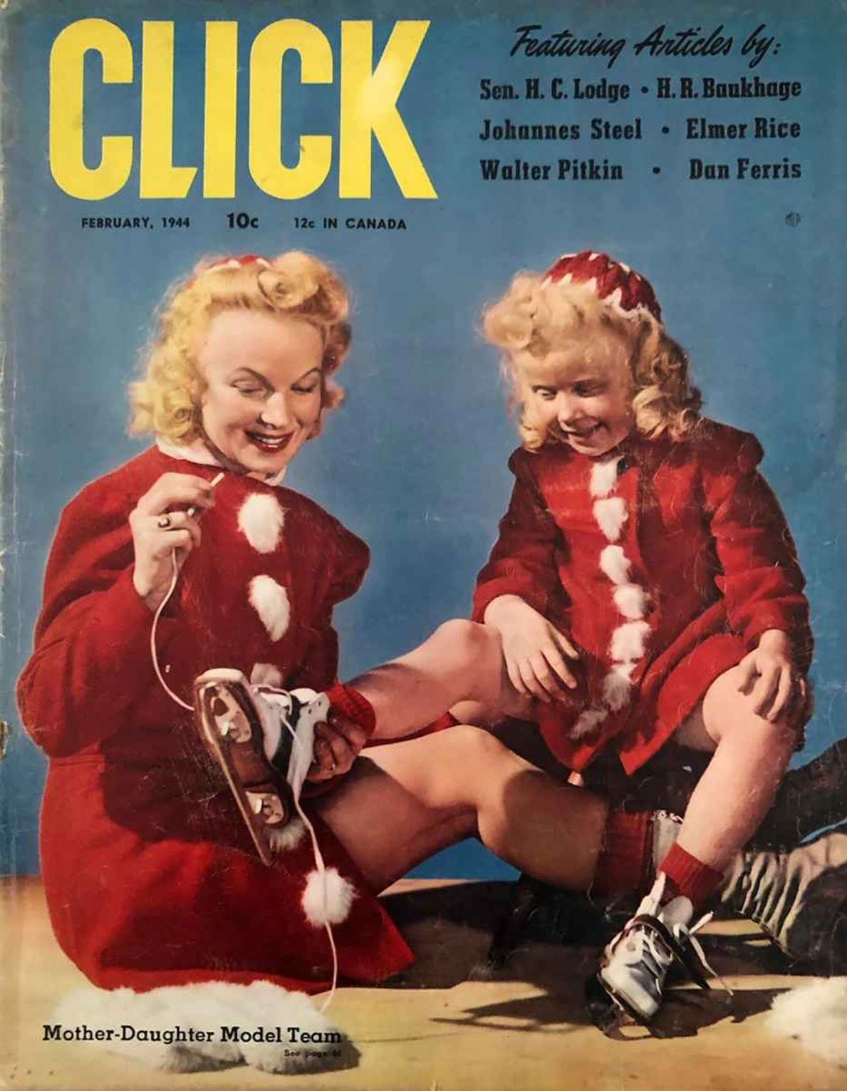 CLICK (USA) magazine side cover  February 1944