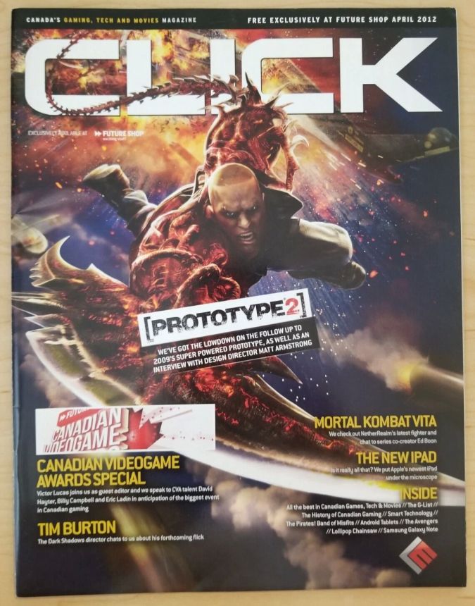 CLICK (Ca) magazine side cover  April 2012