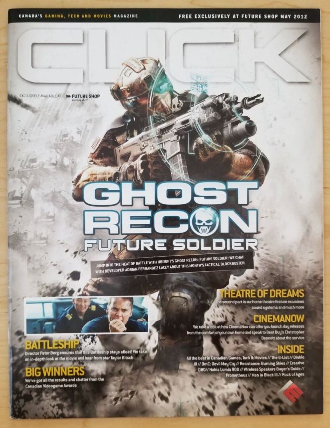 CLICK (Ca) magazine side cover  May 2012