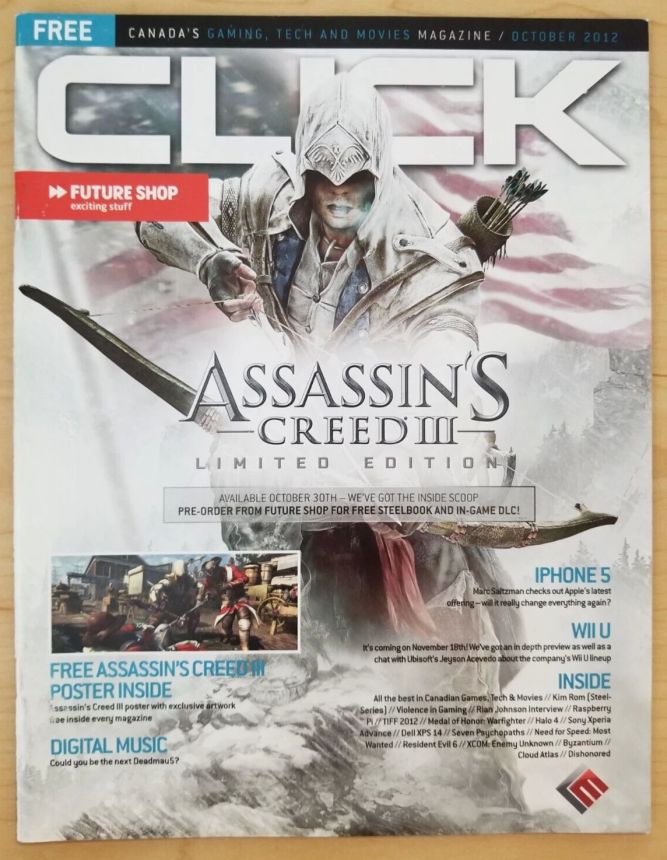 CLICK (Ca) magazine side cover  October 2012