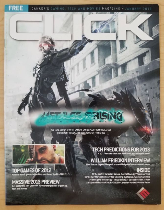 CLICK (Ca) magazine side cover  January 2013