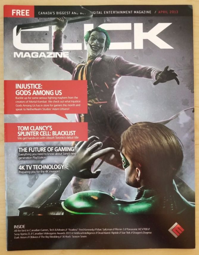 CLICK (Ca) magazine side cover  April 2013