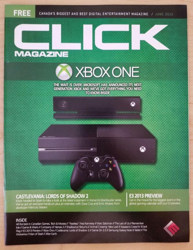 CLICK (Ca) magazine side cover  June 2013