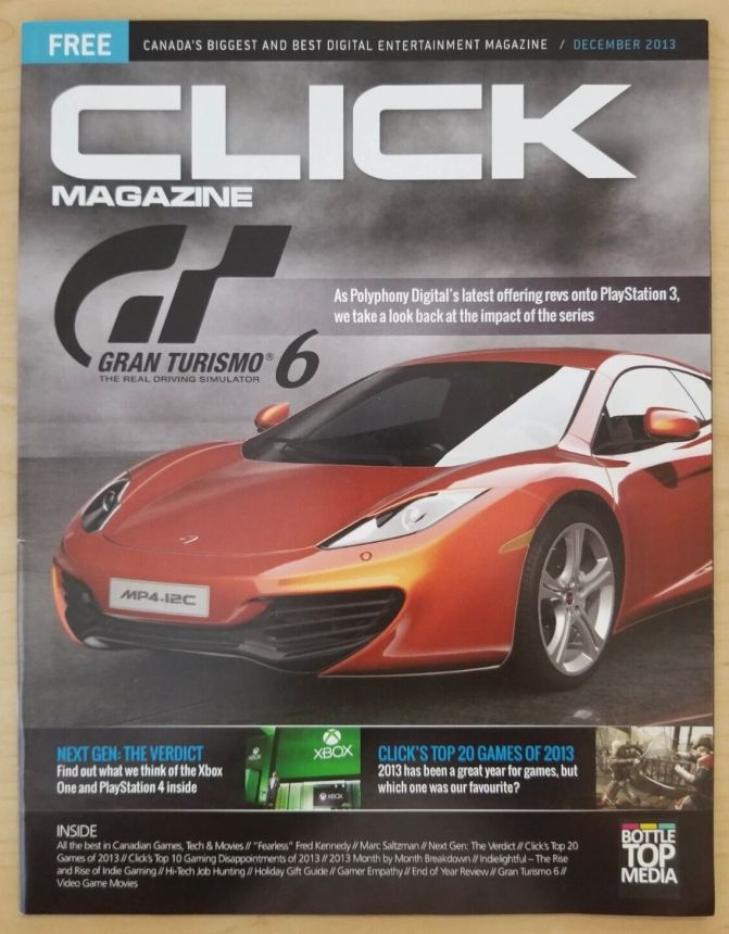 CLICK (Ca) magazine side cover  December 2013