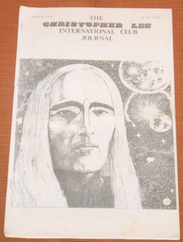 CHRISTOPHER LEE INTERNATIONAL CLUB magazine side cover Winter 1974