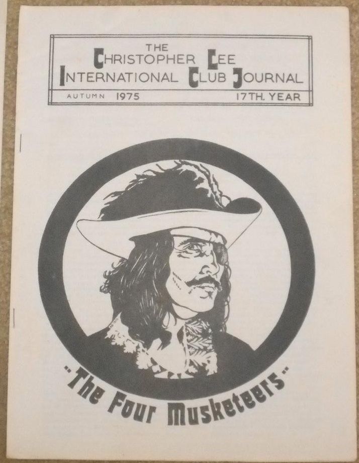 CHRISTOPHER LEE INTERNATIONAL CLUB magazine side cover Autumn 1975