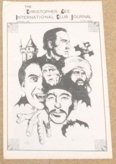 CHRISTOPHER LEE INTERNATIONAL CLUB magazine side cover Summer 1975