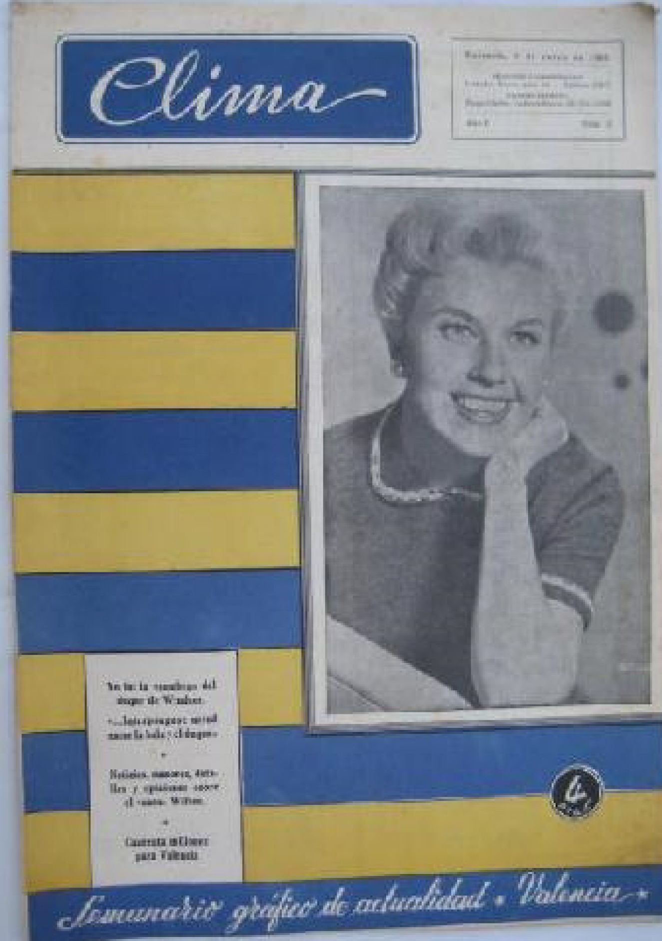 CLIMA magazine side cover  Vol 1 No  3 8 January 1955
