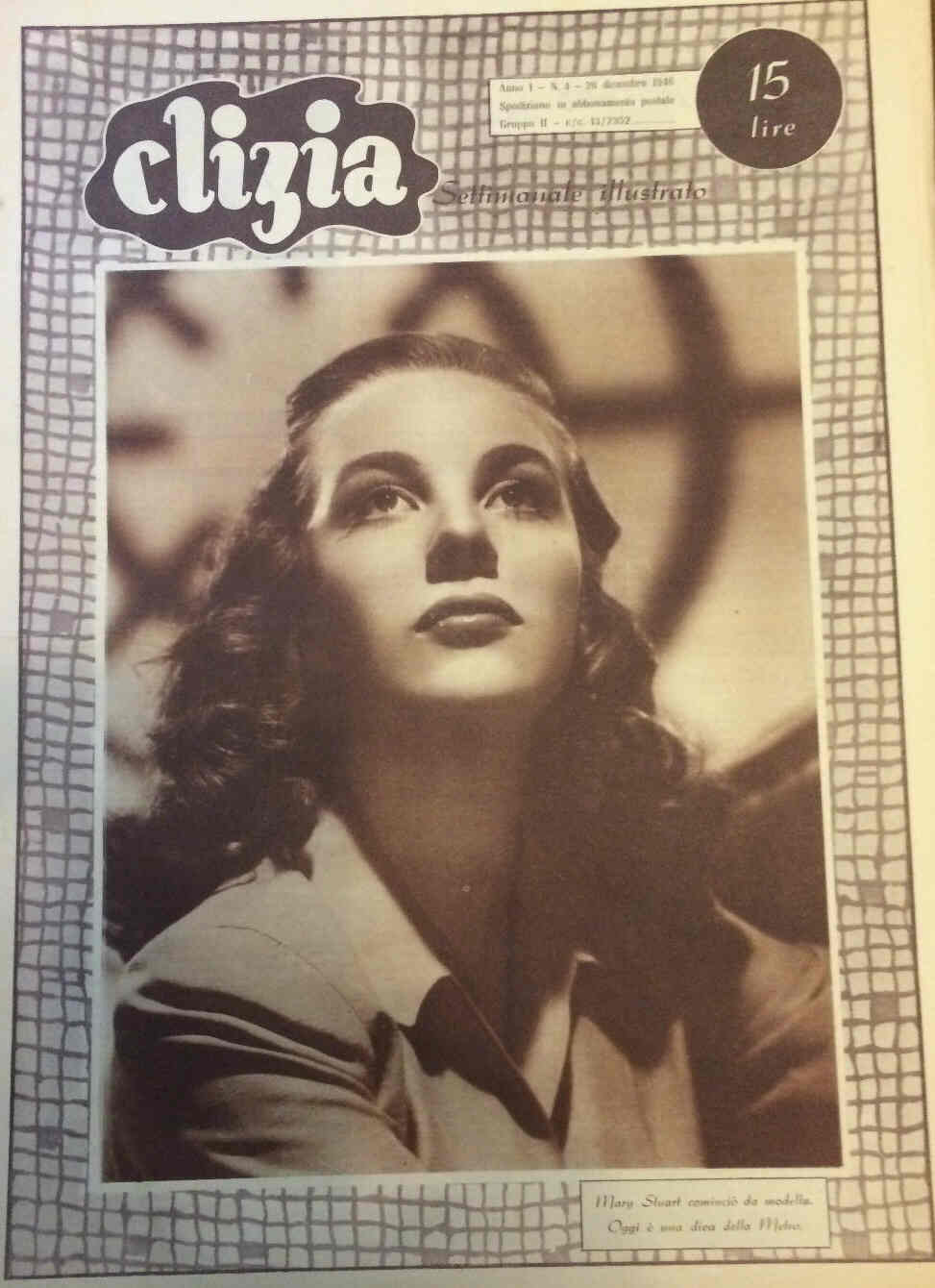 CLIZIA magazine side cover Issue 4 26 December 1946