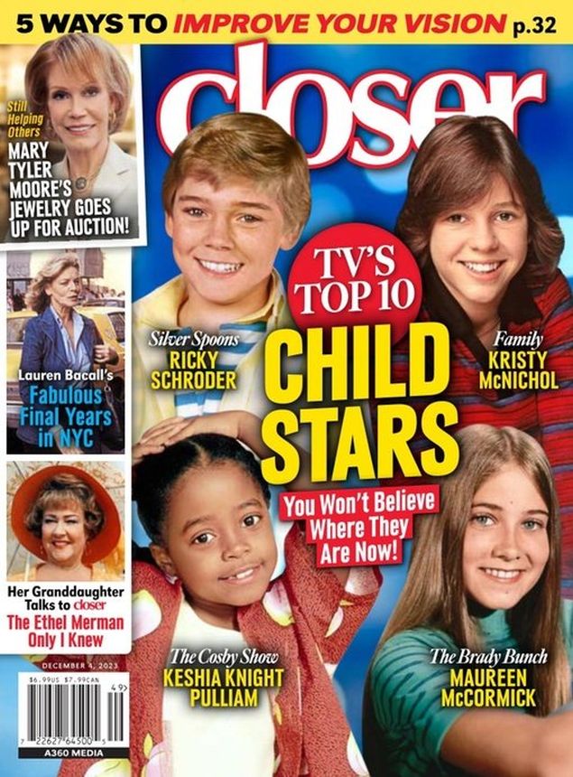 CLOSER WEEKLY magazine side cover 4 December 2023