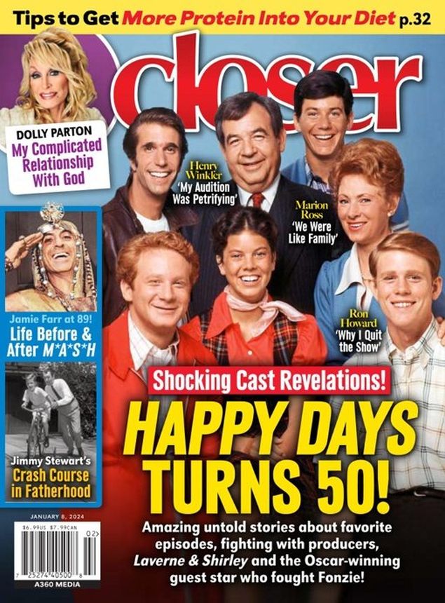 CLOSER WEEKLY magazine side cover 8 January 2024