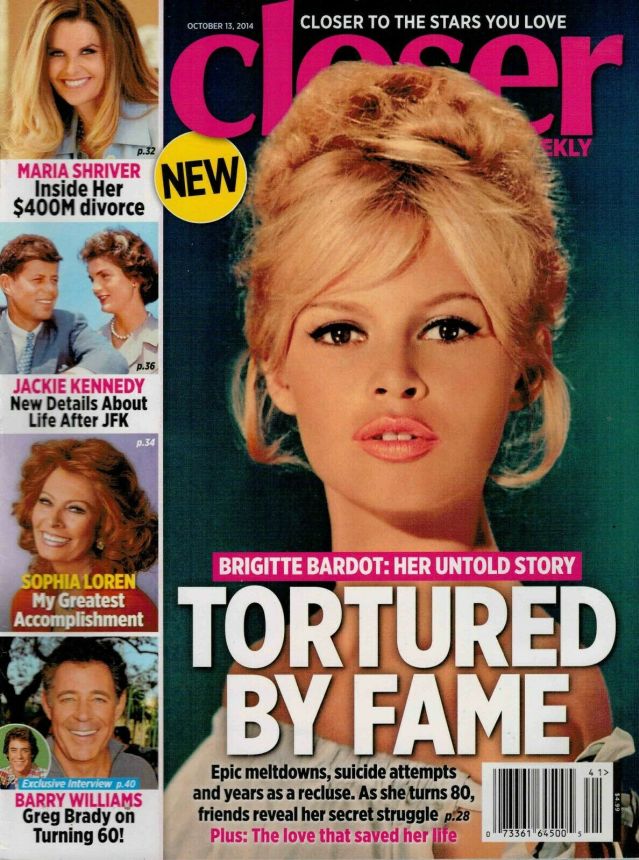 CLOSER WEEKLY magazine side cover 13 October 2014