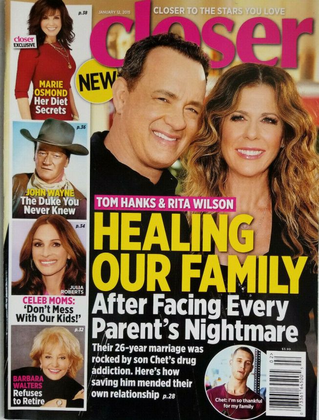 CLOSER WEEKLY magazine side cover 12 January 2015