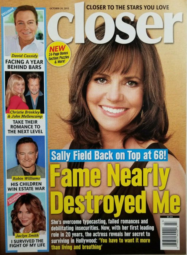 CLOSER WEEKLY magazine side cover 26 October 2015