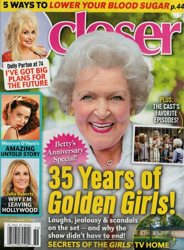 CLOSER WEEKLY magazine side cover 7 September 2020