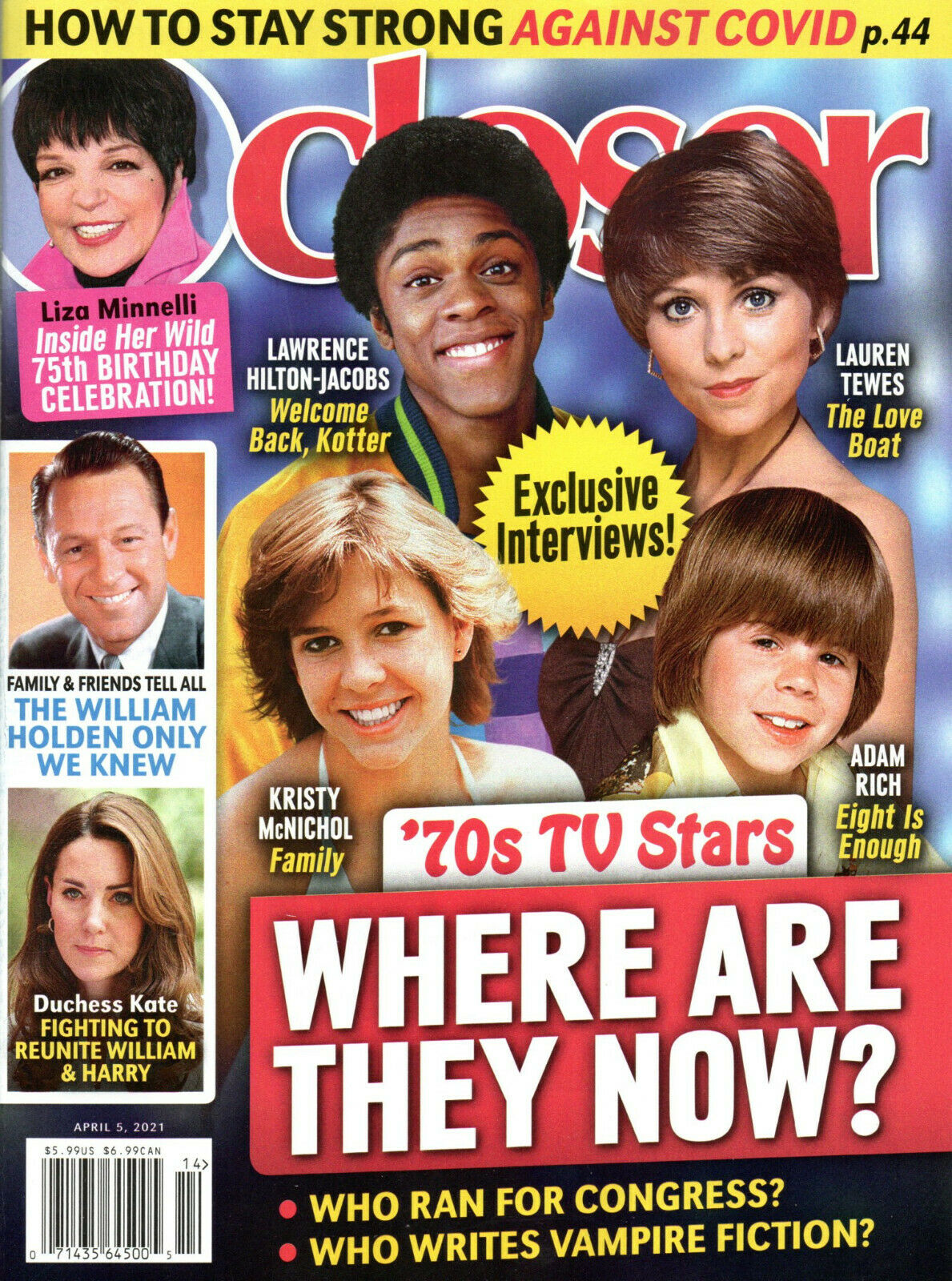CLOSER WEEKLY magazine side cover 5 April 2021