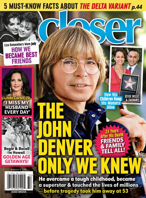 CLOSER WEEKLY magazine side cover 9 August 2021