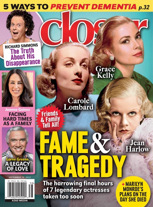 CLOSER WEEKLY magazine side cover 19 September 2022