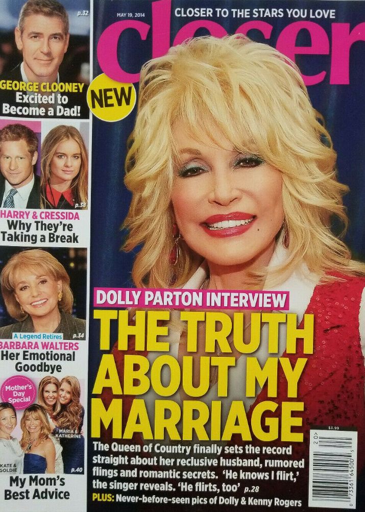 CLOSER WEEKLY magazine side cover 19 May 2014