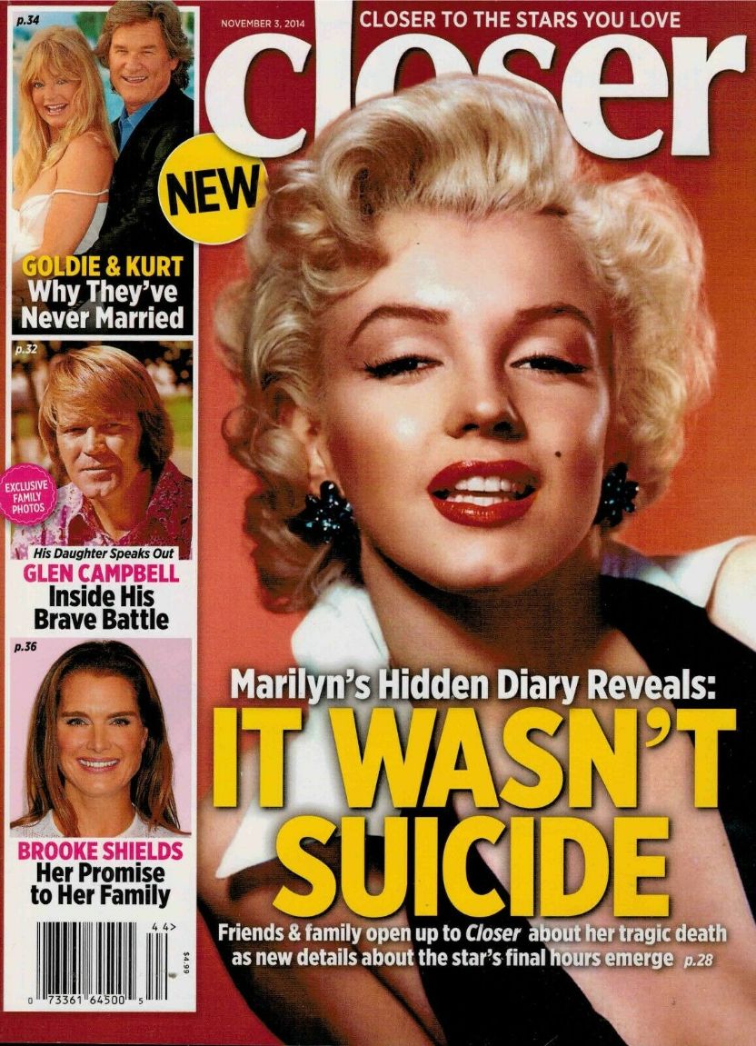 CLOSER WEEKLY magazine side cover 3 November 2014