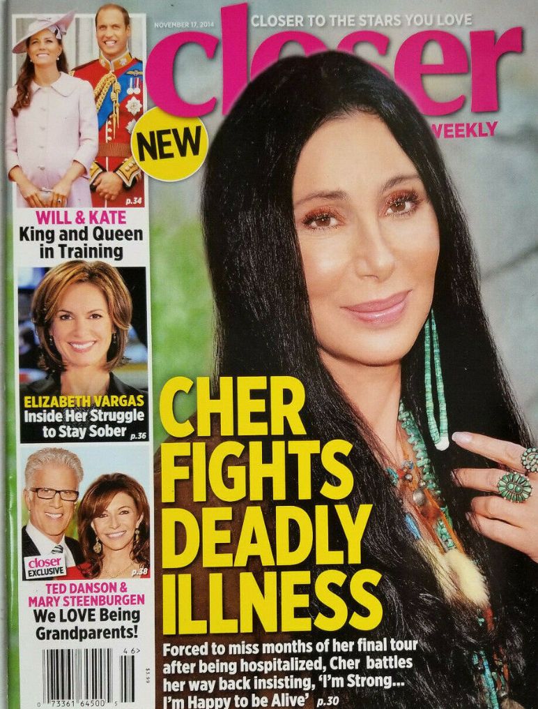 CLOSER WEEKLY magazine side cover 17 November 2014